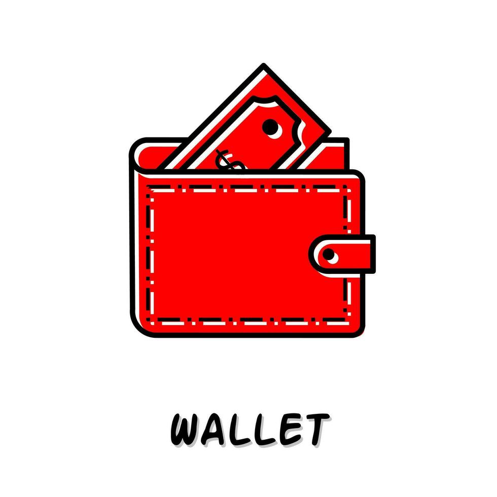 Wallet icon vector illustration. Stock vector.