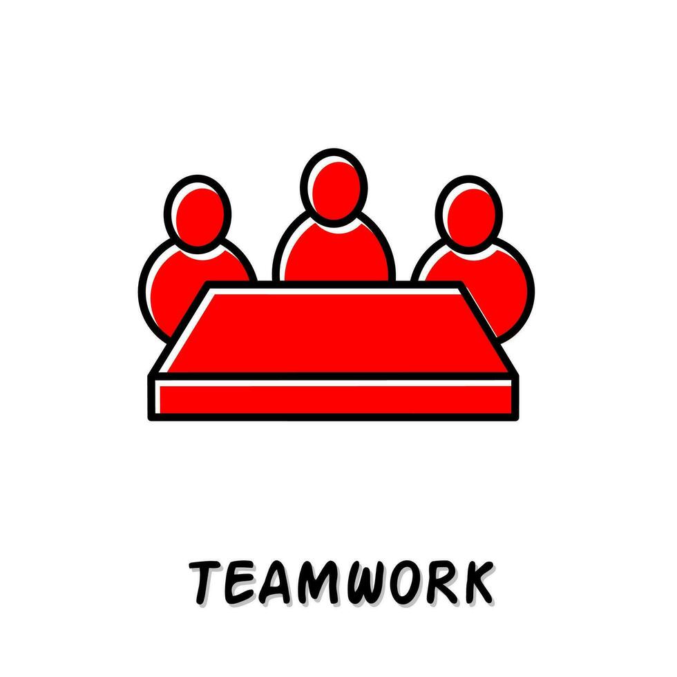Teamwork icon vector illustration. Stock vector.