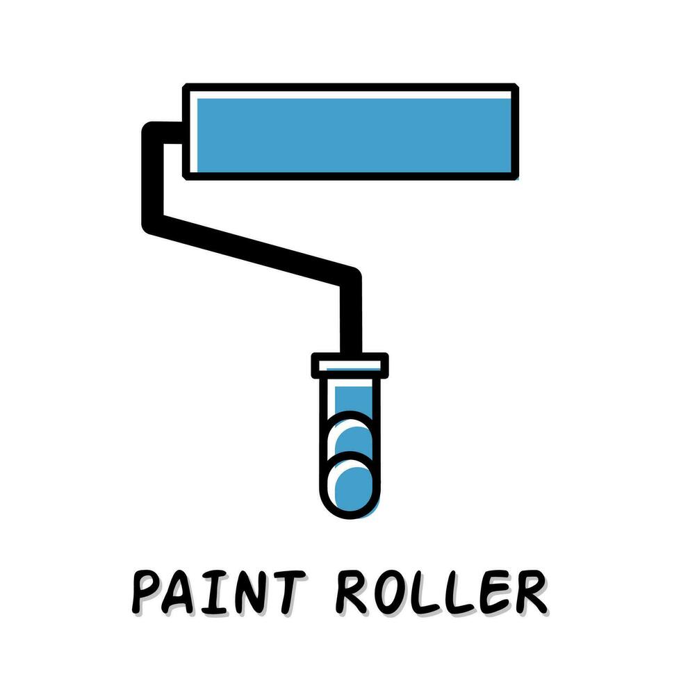 Paint roller icon illustration. Stock vector. vector