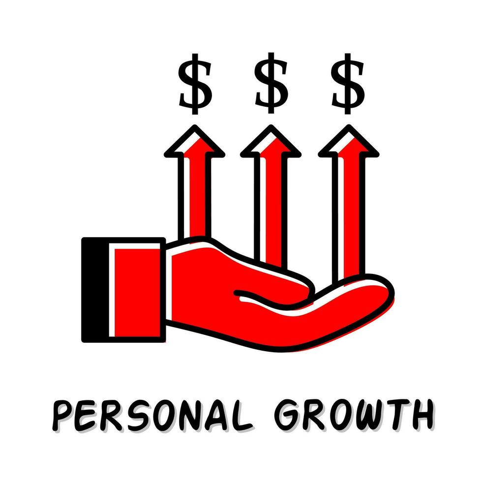 Personal growth icon vector illustration. Stock vector.