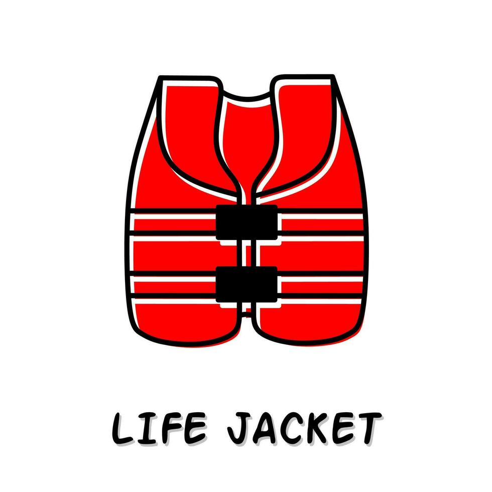 Life jacket icon vector illustration. Stock vector.