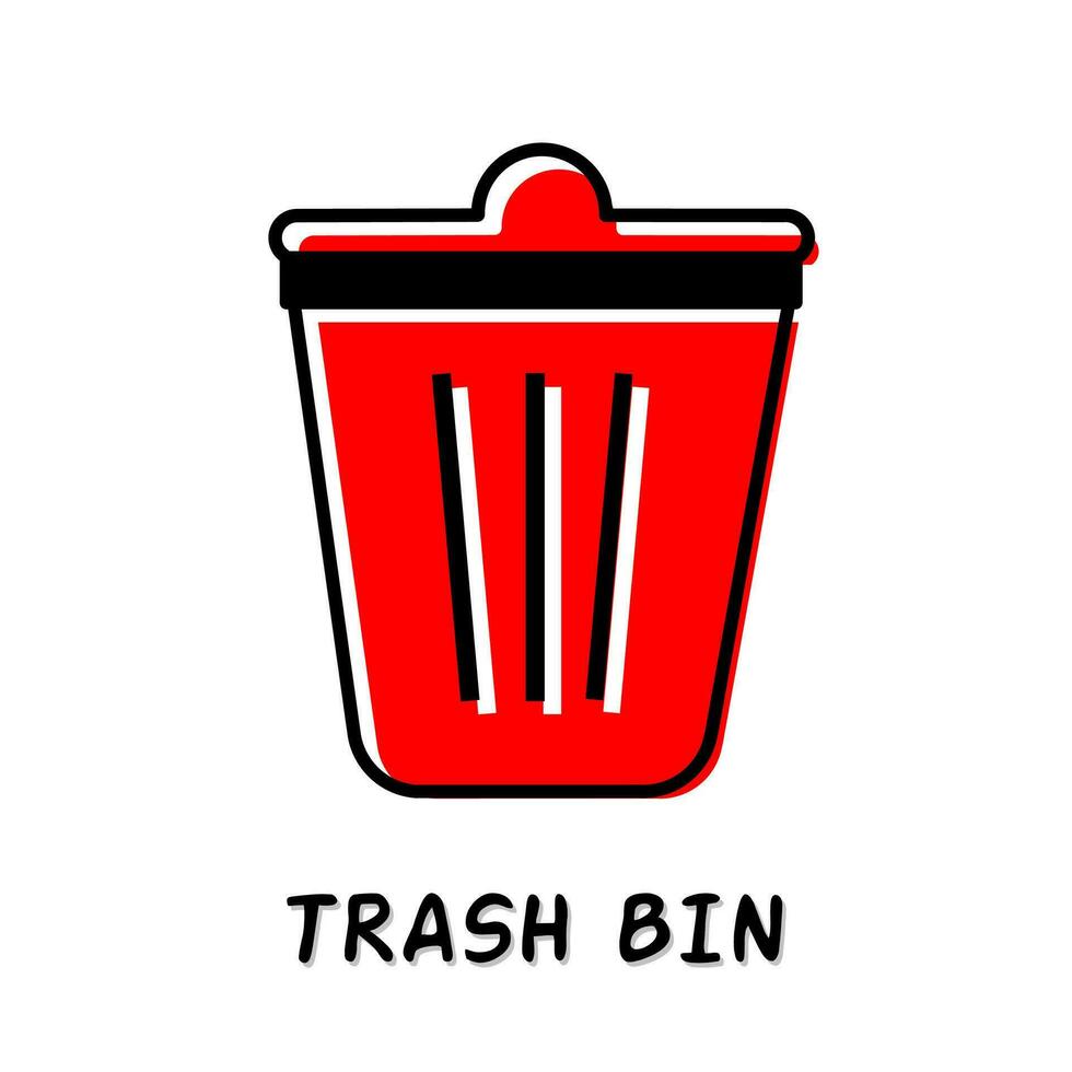 Trash bin icon vector illustration. Stock vector.