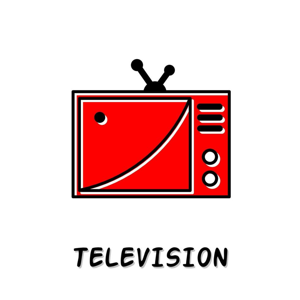 televisión icono vector ilustración. valores vector.