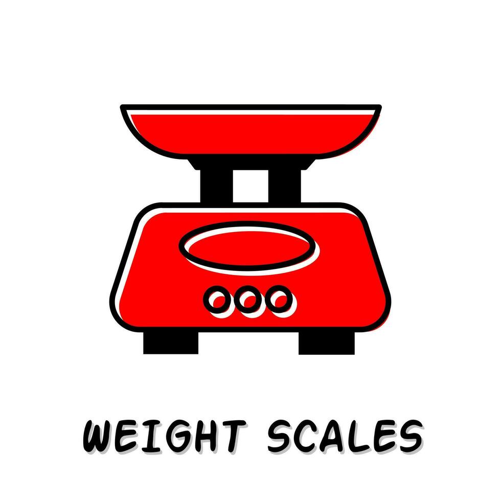 Weight scales icon vector illustration. Stock vector.