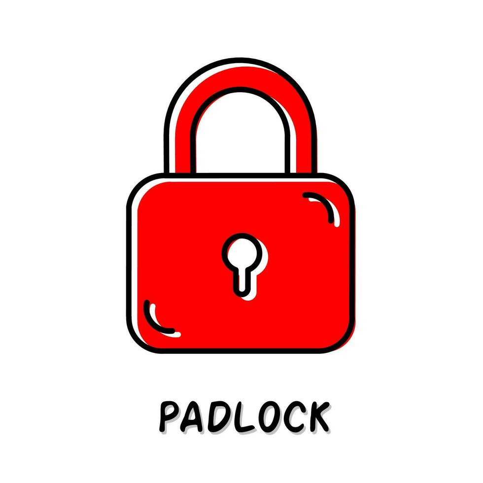 Padlock icon vector illustration. Stock vector.