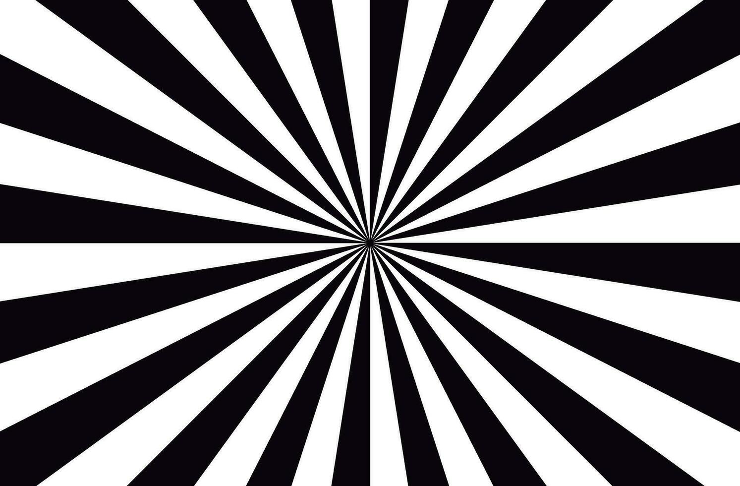 Black and White Radial Pattern - Graphic Design Vector