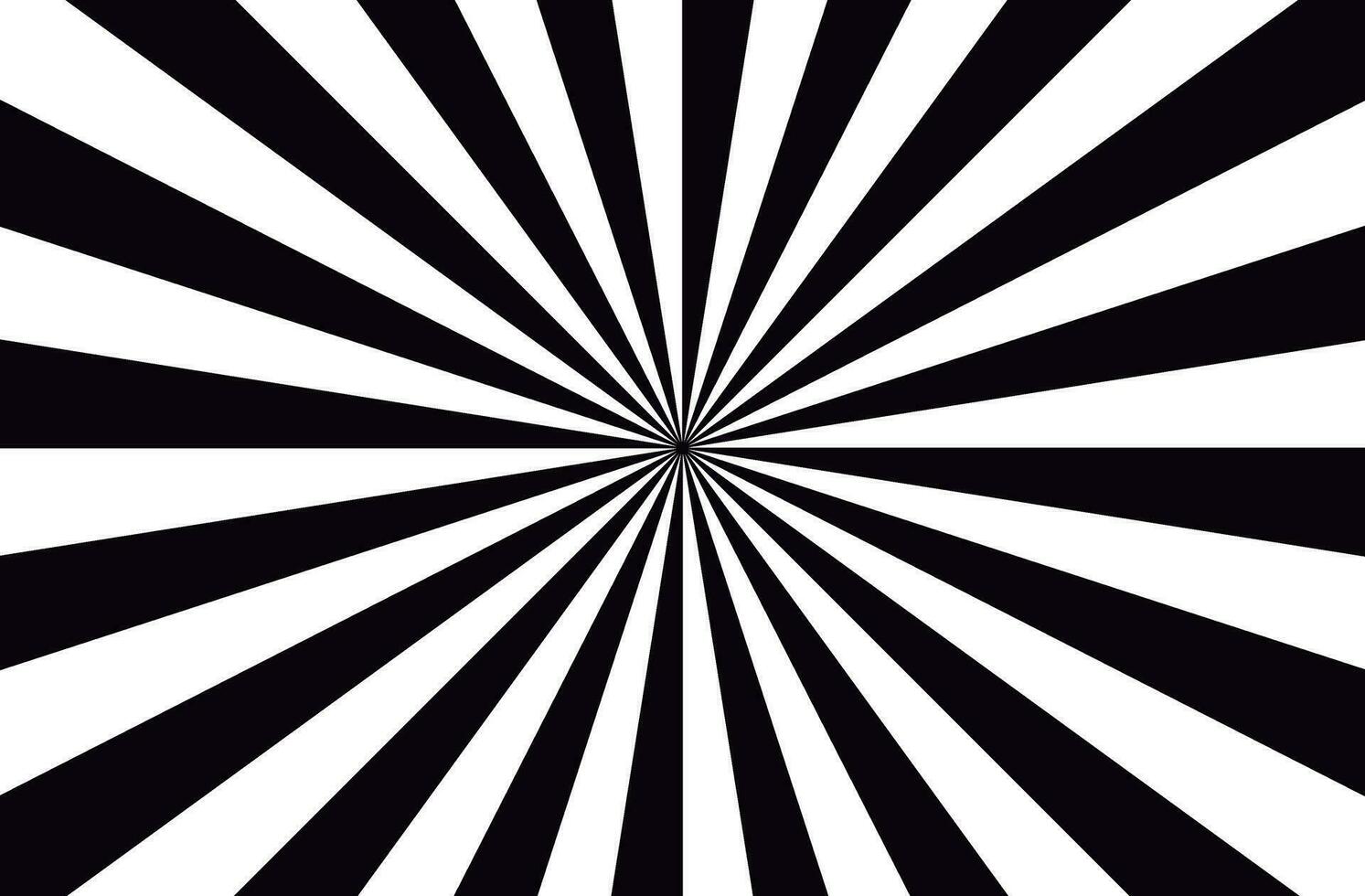 Black and White Radial Pattern - Graphic Design Vector