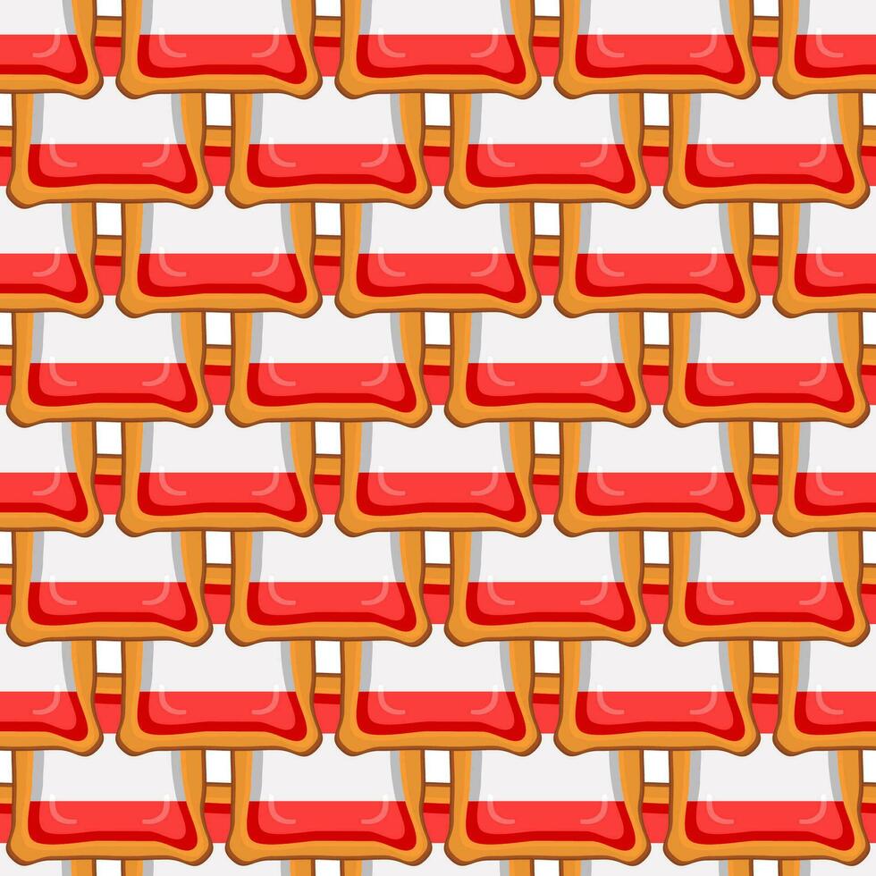 Pattern cookie with flag country Latvia in tasty biscuit vector