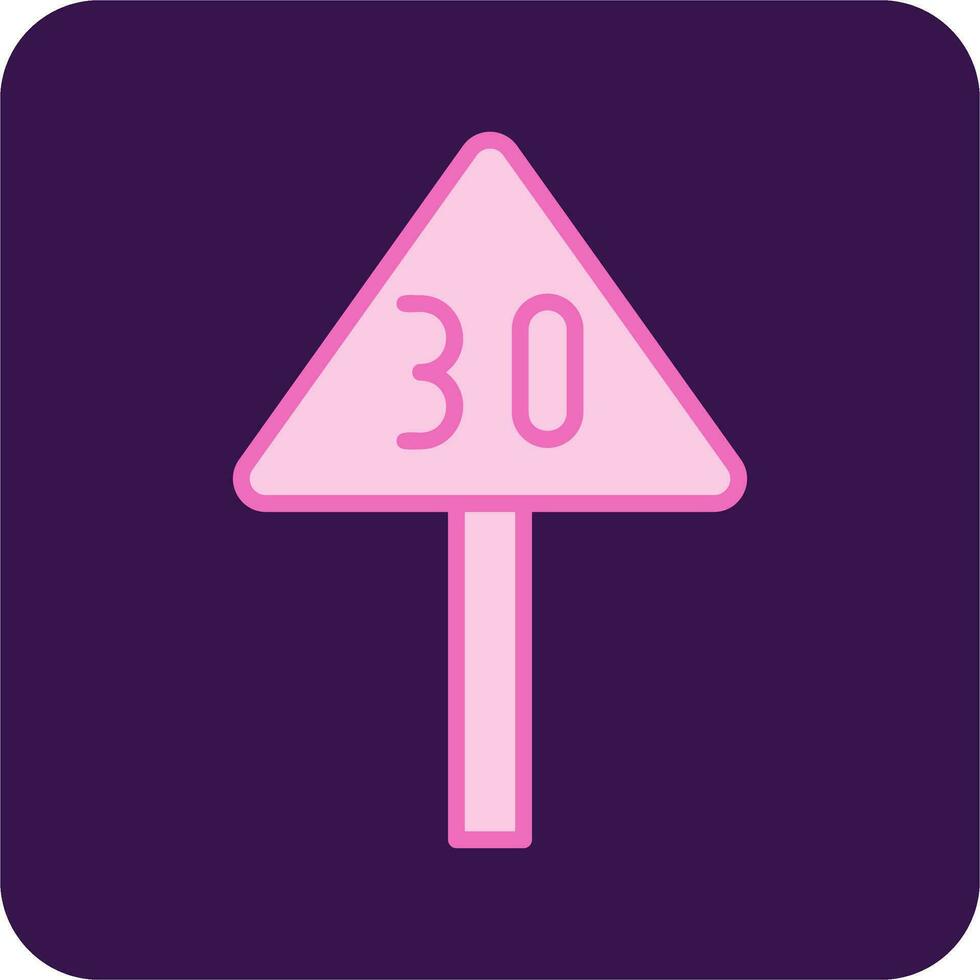 Speed Limit Vector Icon
