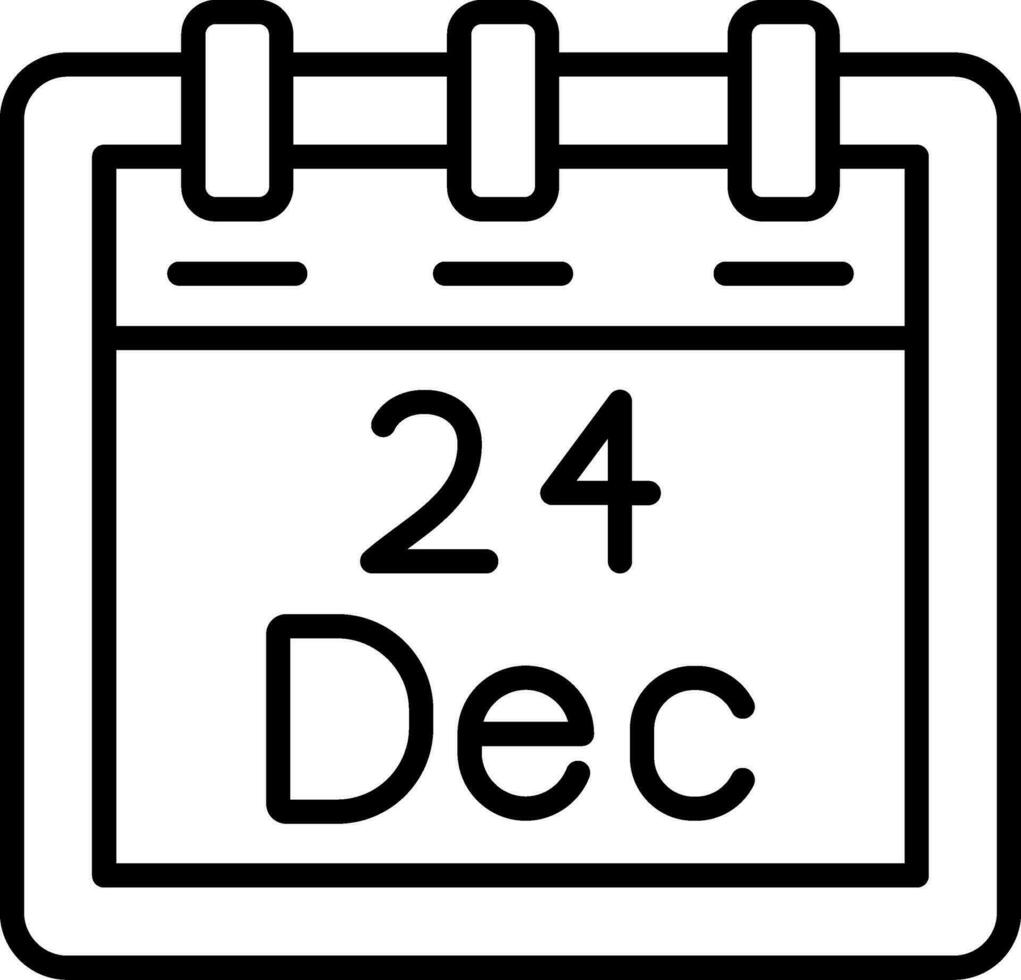 December 24 Vector Icon