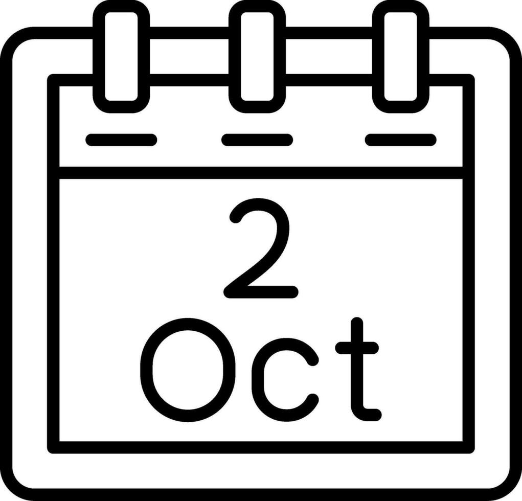 October 2 Vector Icon