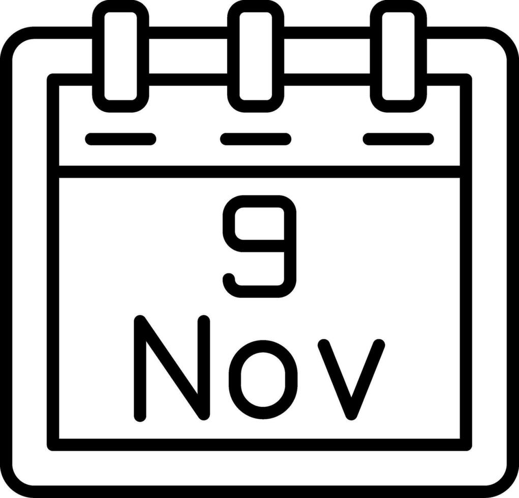 November 9 Vector Icon
