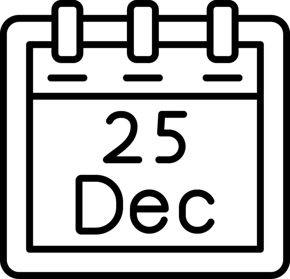 December 25 Vector Icon