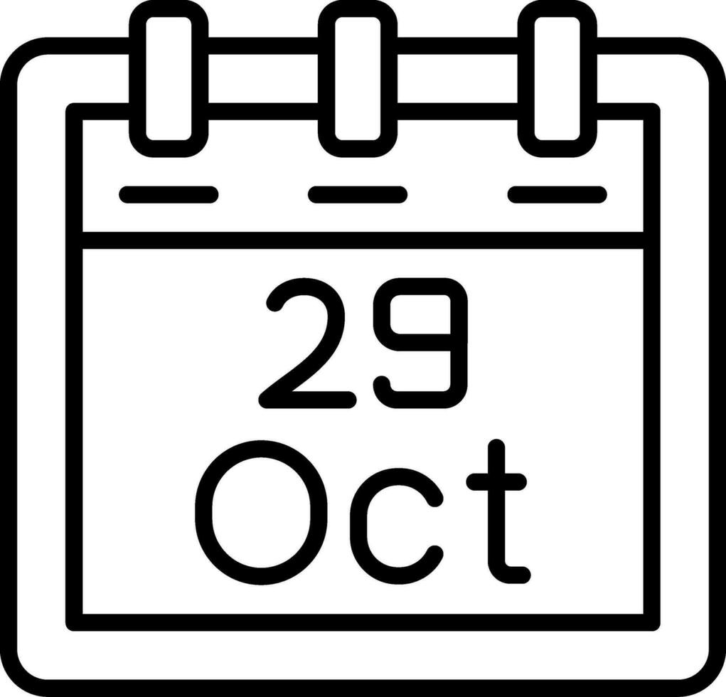 October 29 Vector Icon