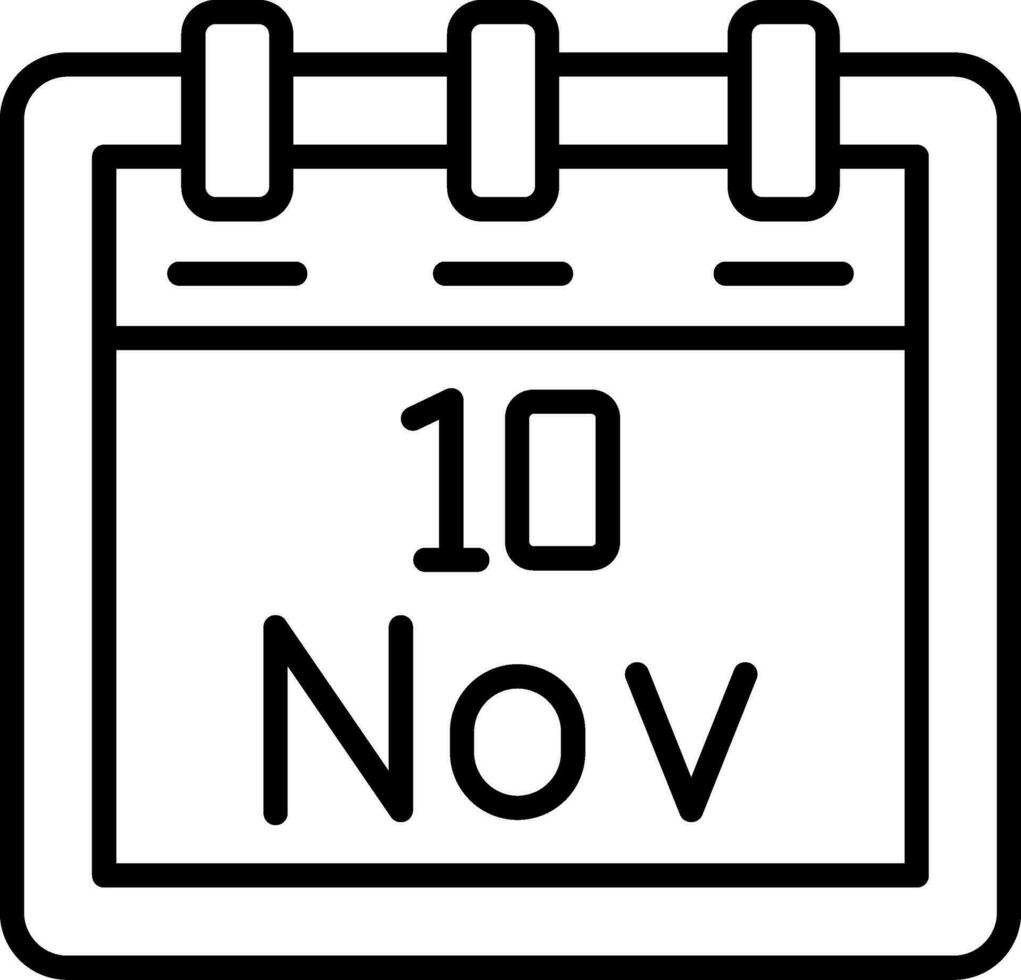 November 10 Vector Icon