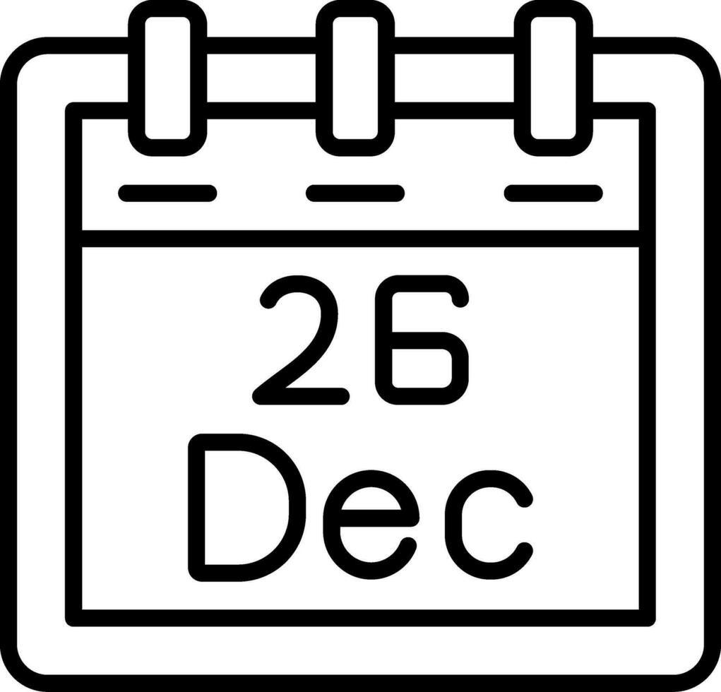 December 26 Vector Icon
