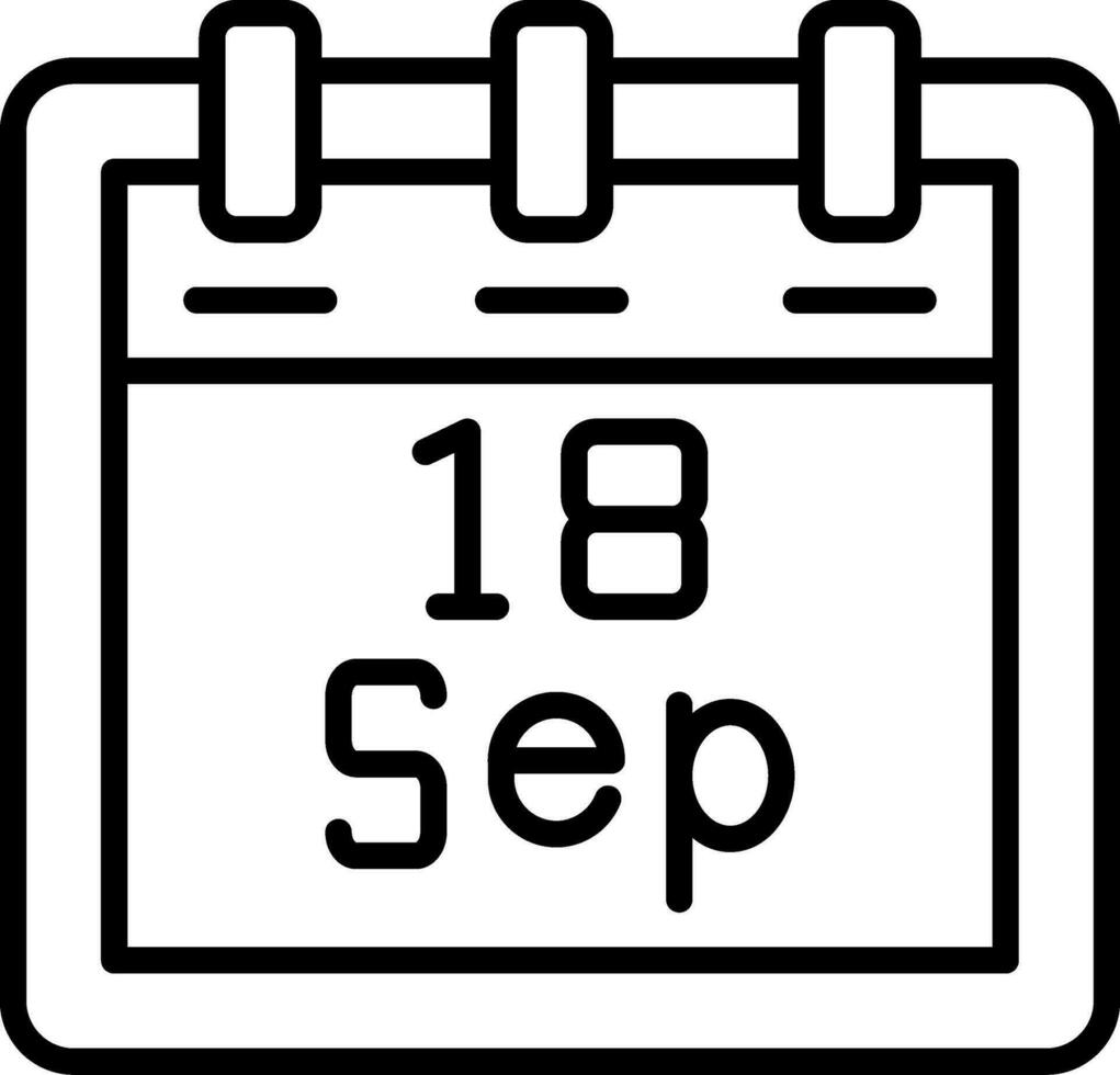 September 18 Vector Icon