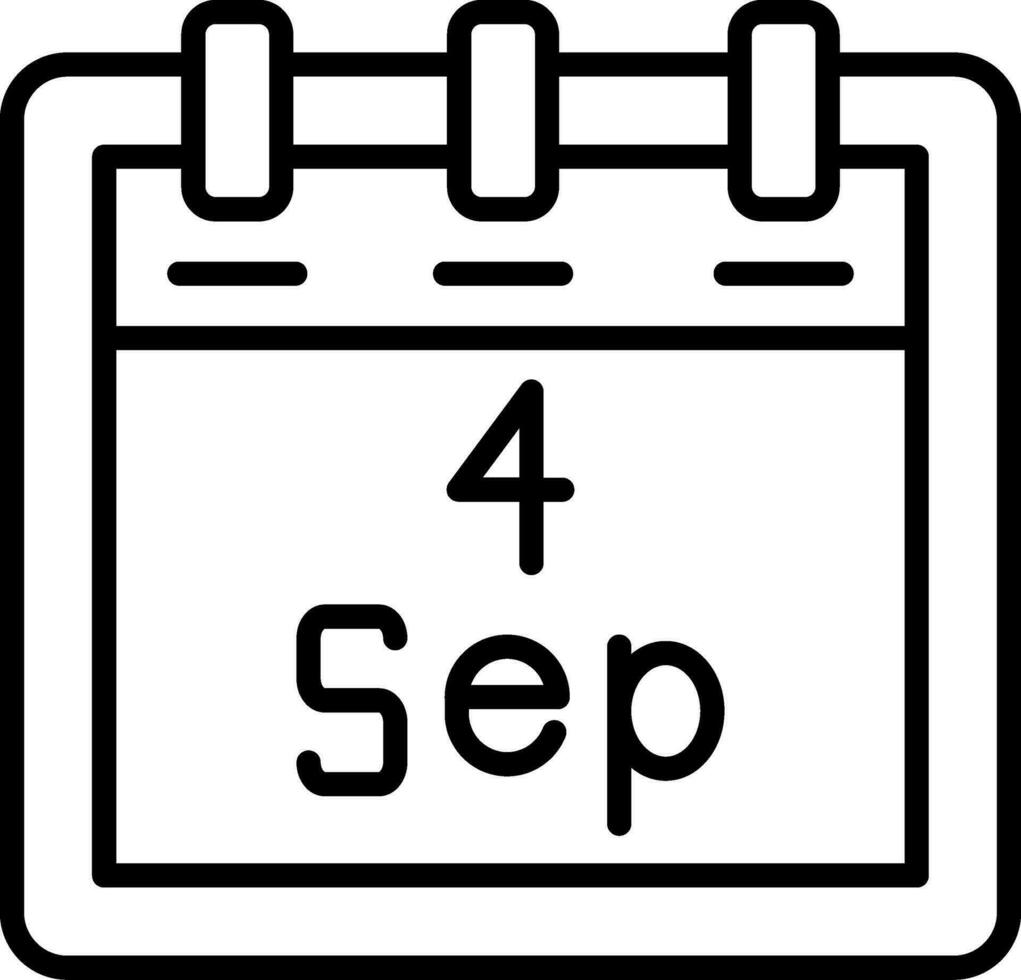 September 4 Vector Icon