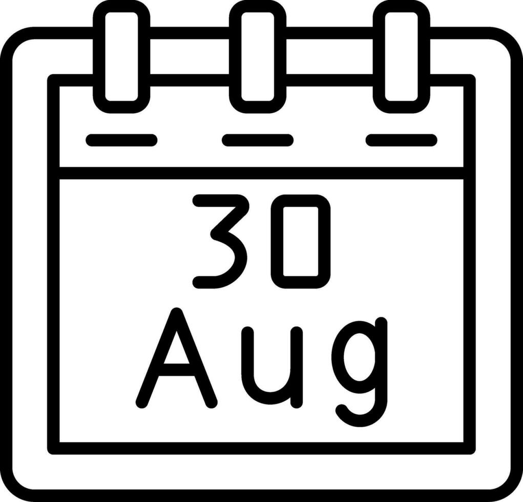 August 30 Vector Icon
