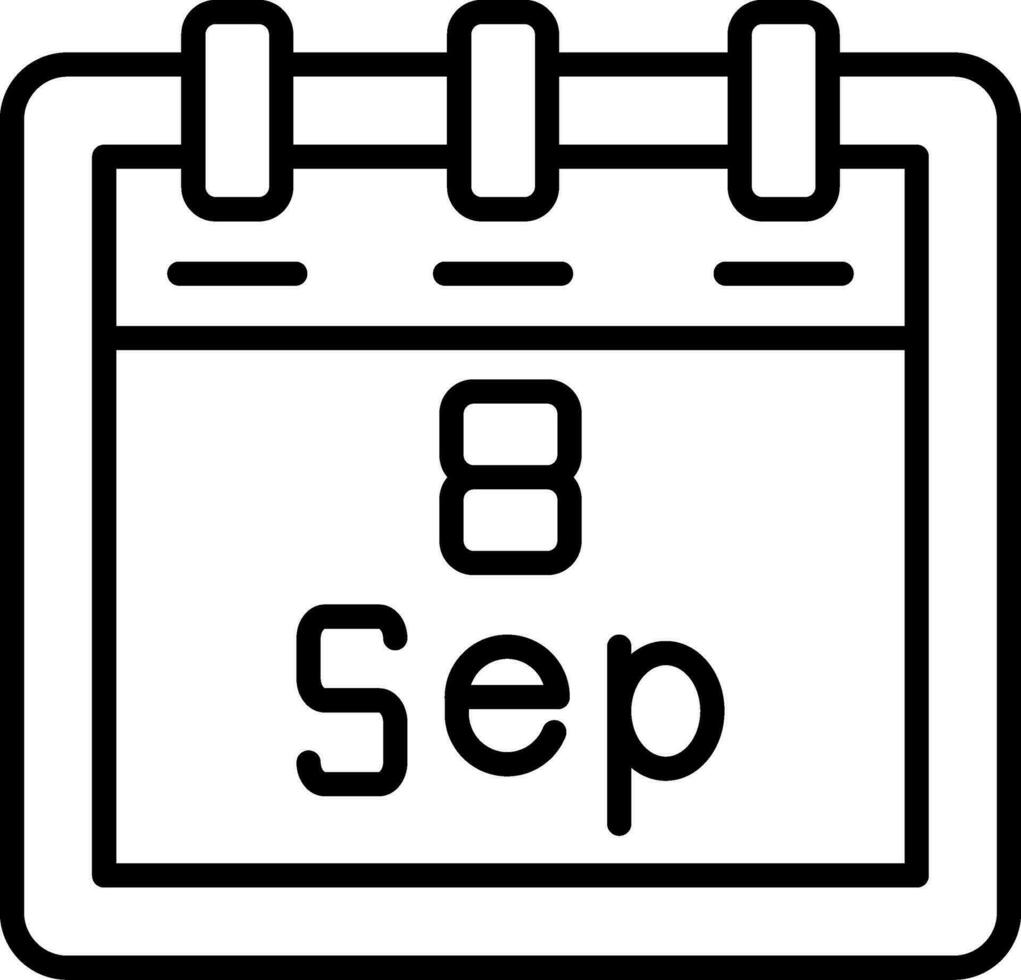 September 8 Vector Icon