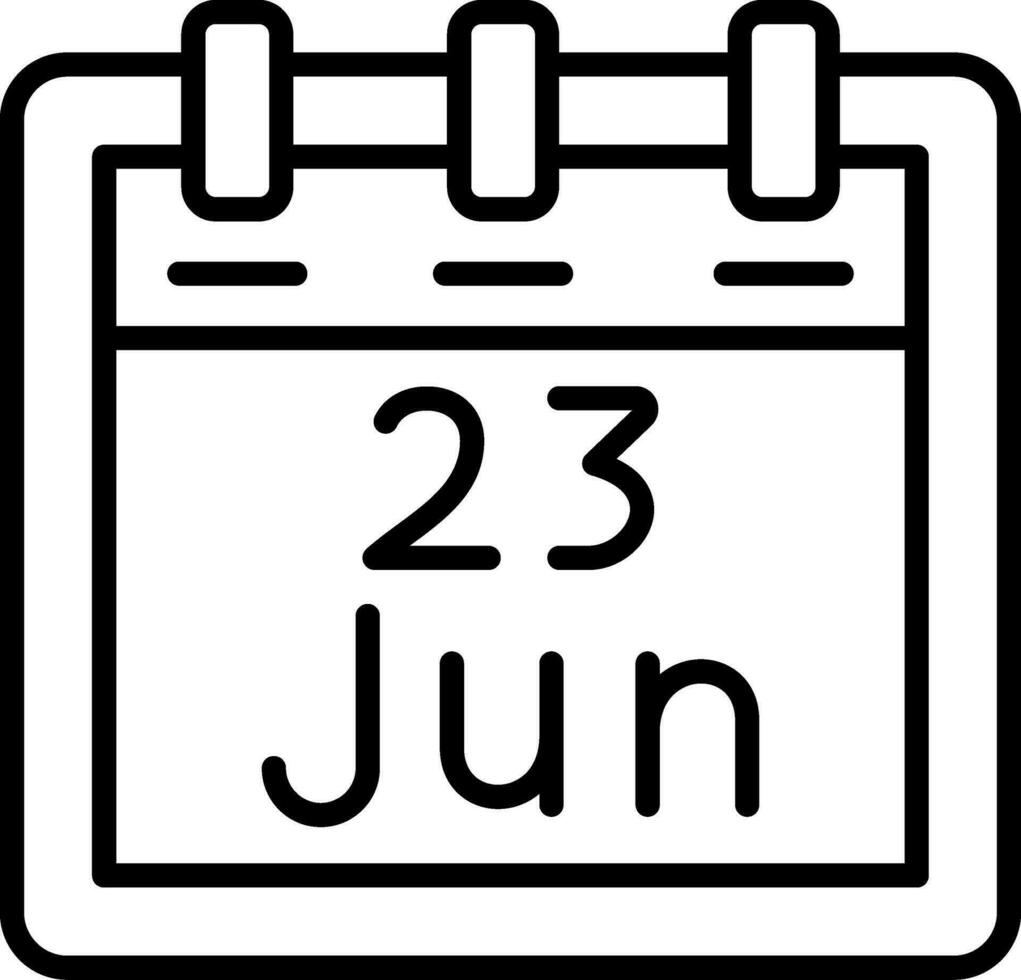 June 23 Vector Icon