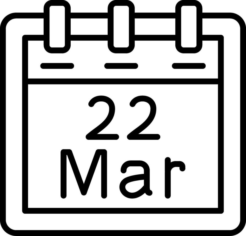 March 22 Vector Icon