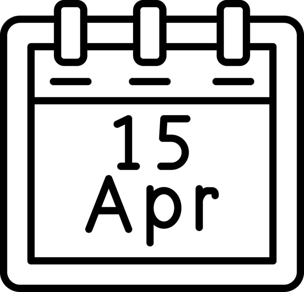 April 15 Vector Icon