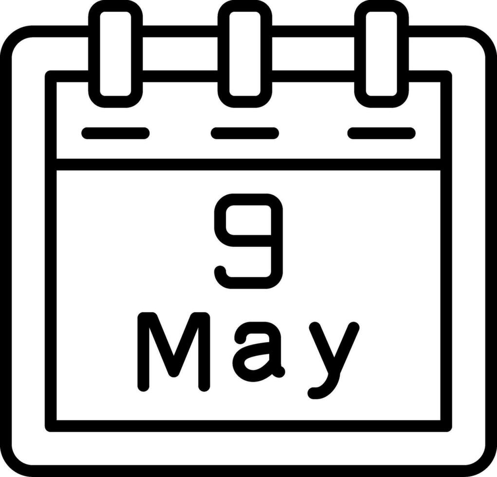 May 9 Vector Icon