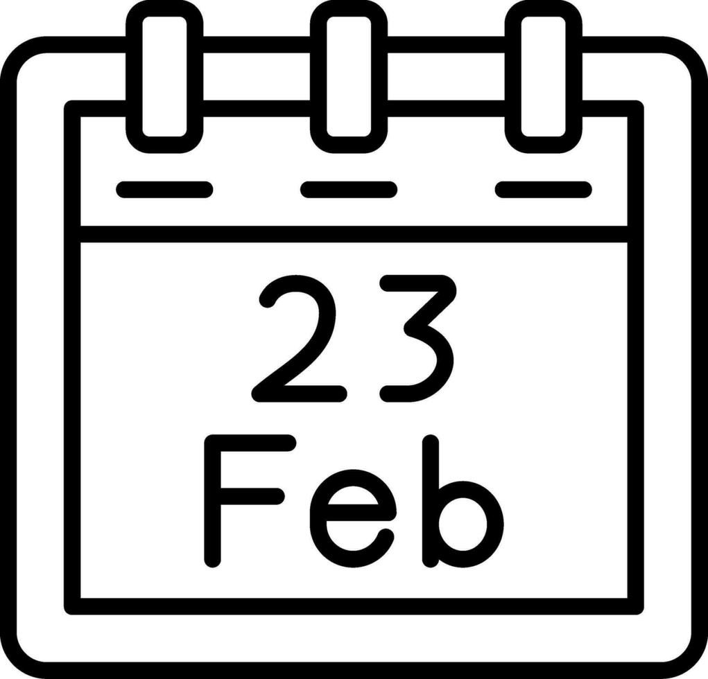 February 23 Vector Icon