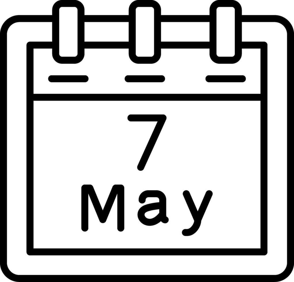 May 7 Vector Icon