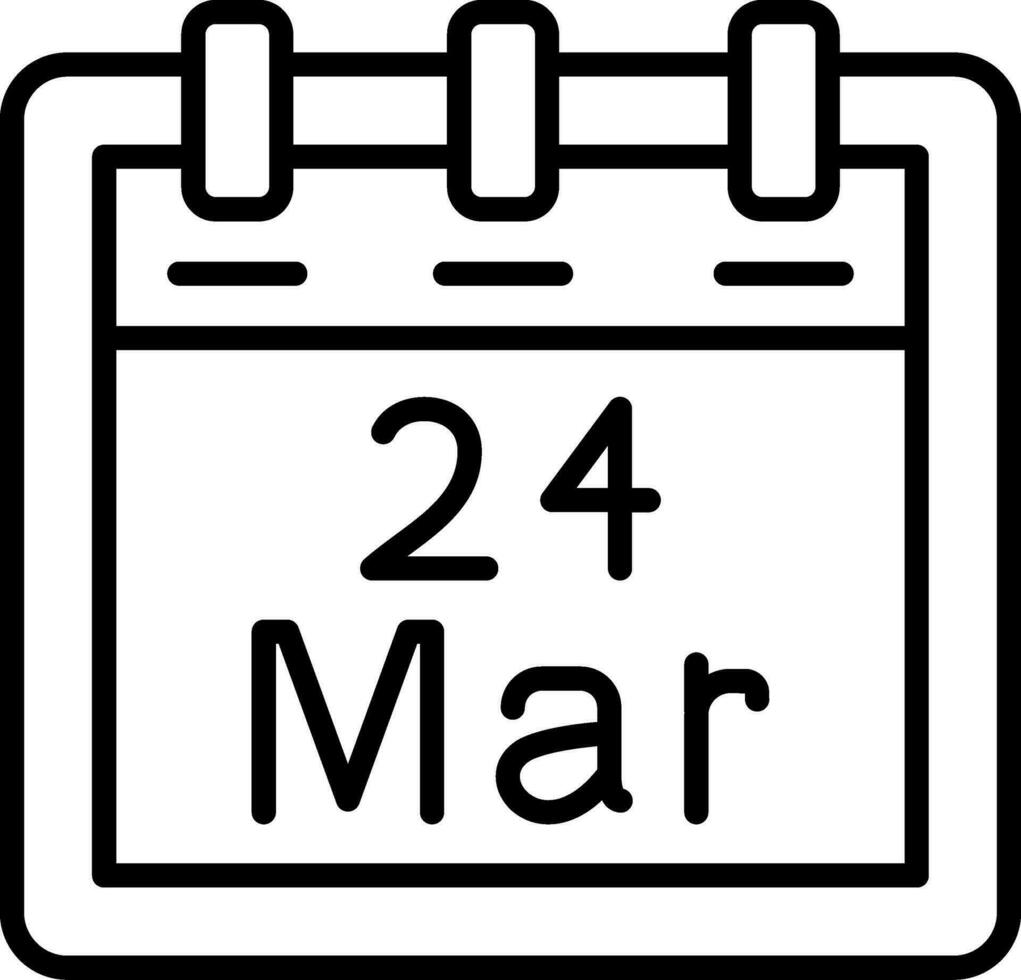 March 24 Vector Icon