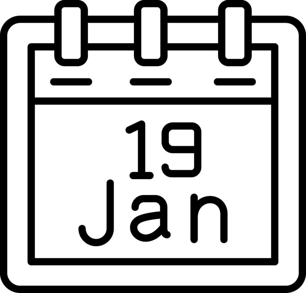 January 19 Vector Icon