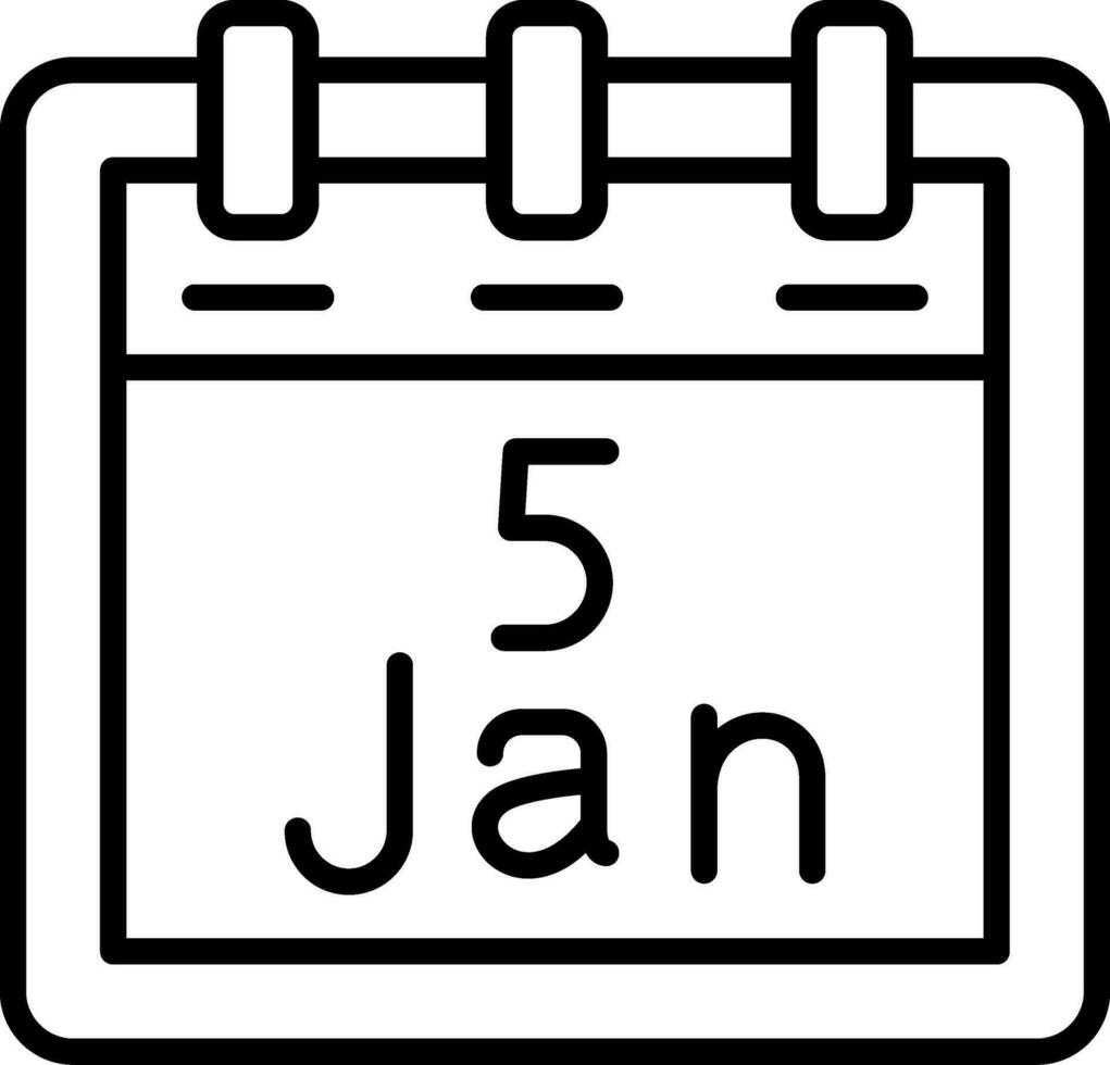 January 5 Vector Icon