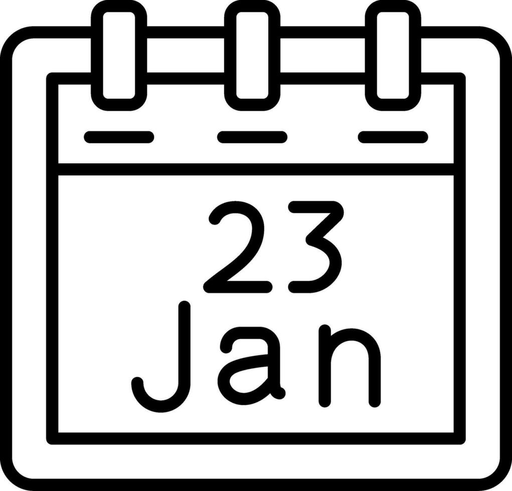 January 23 Vector Icon