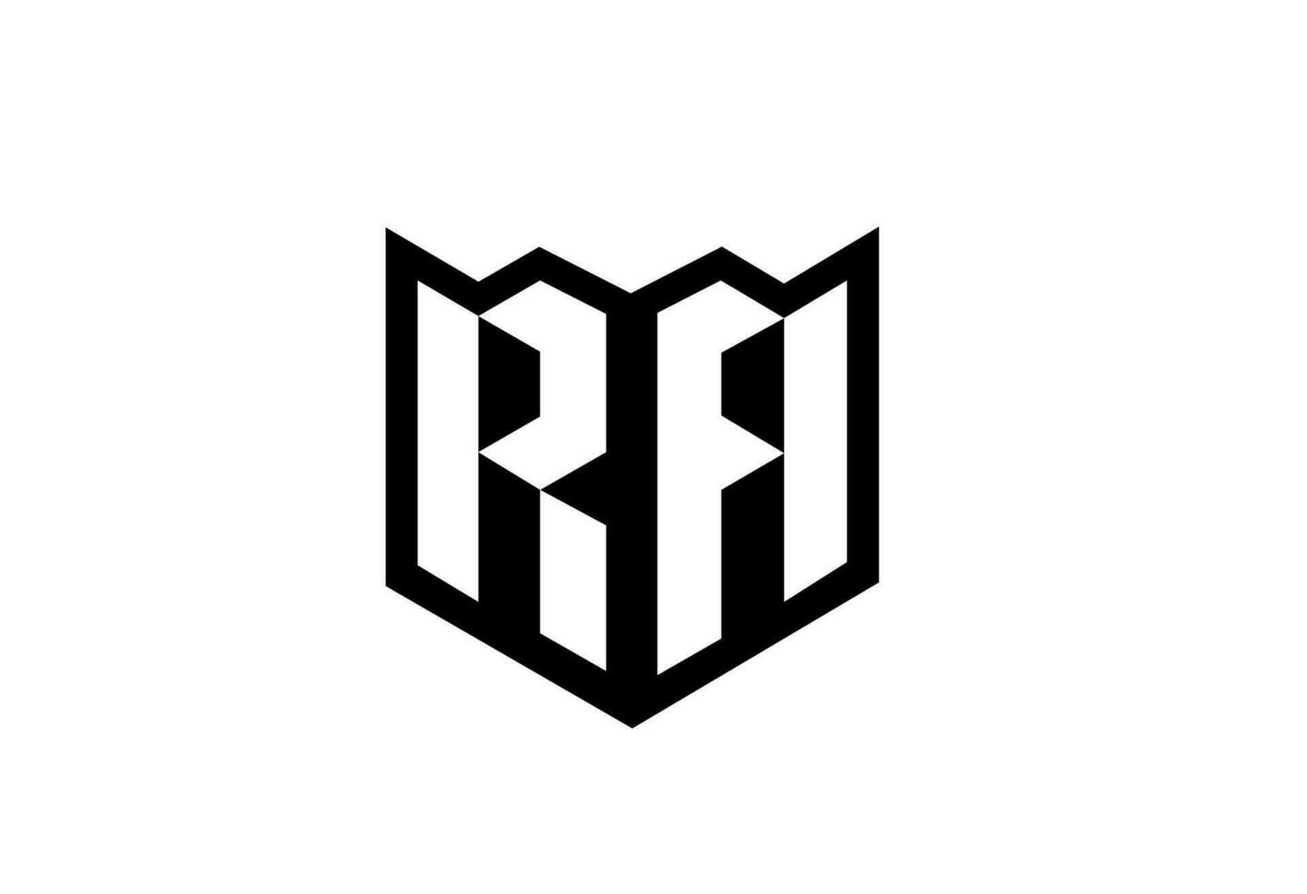 letra real academia de bellas artes moderno logo vector