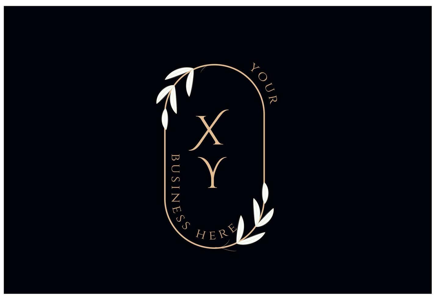 xy vector logo with wedding ceremony for branding design