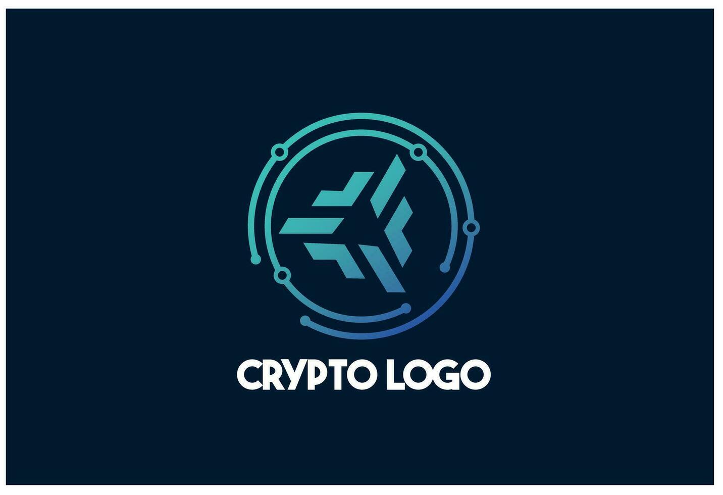 logotipo de moneda criptográfica vector