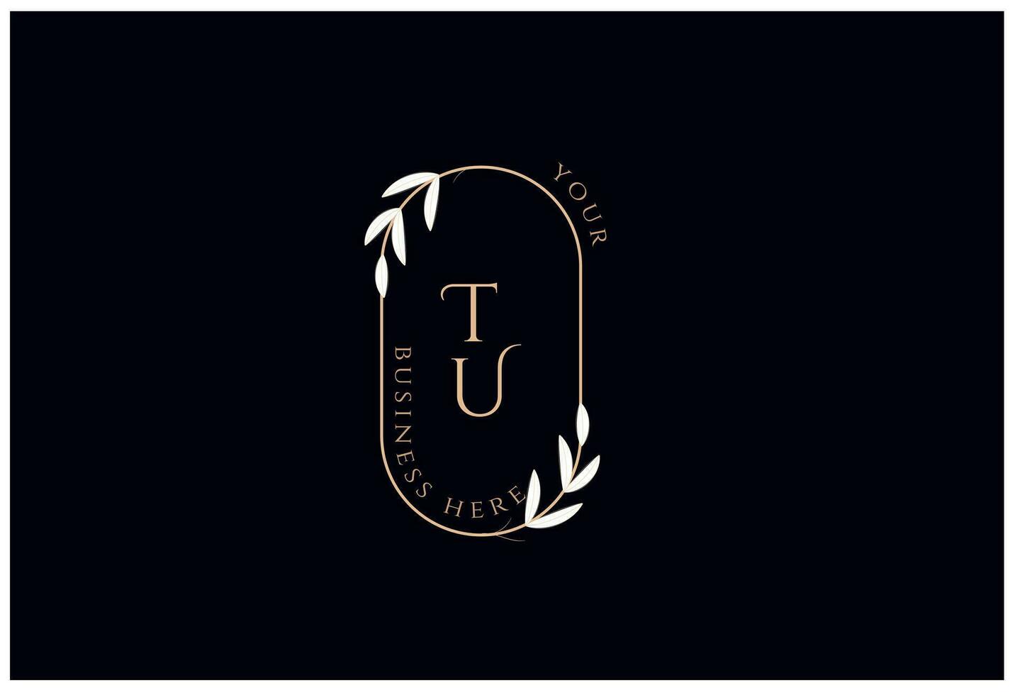 TU vector logo with wedding ceremony for branding design