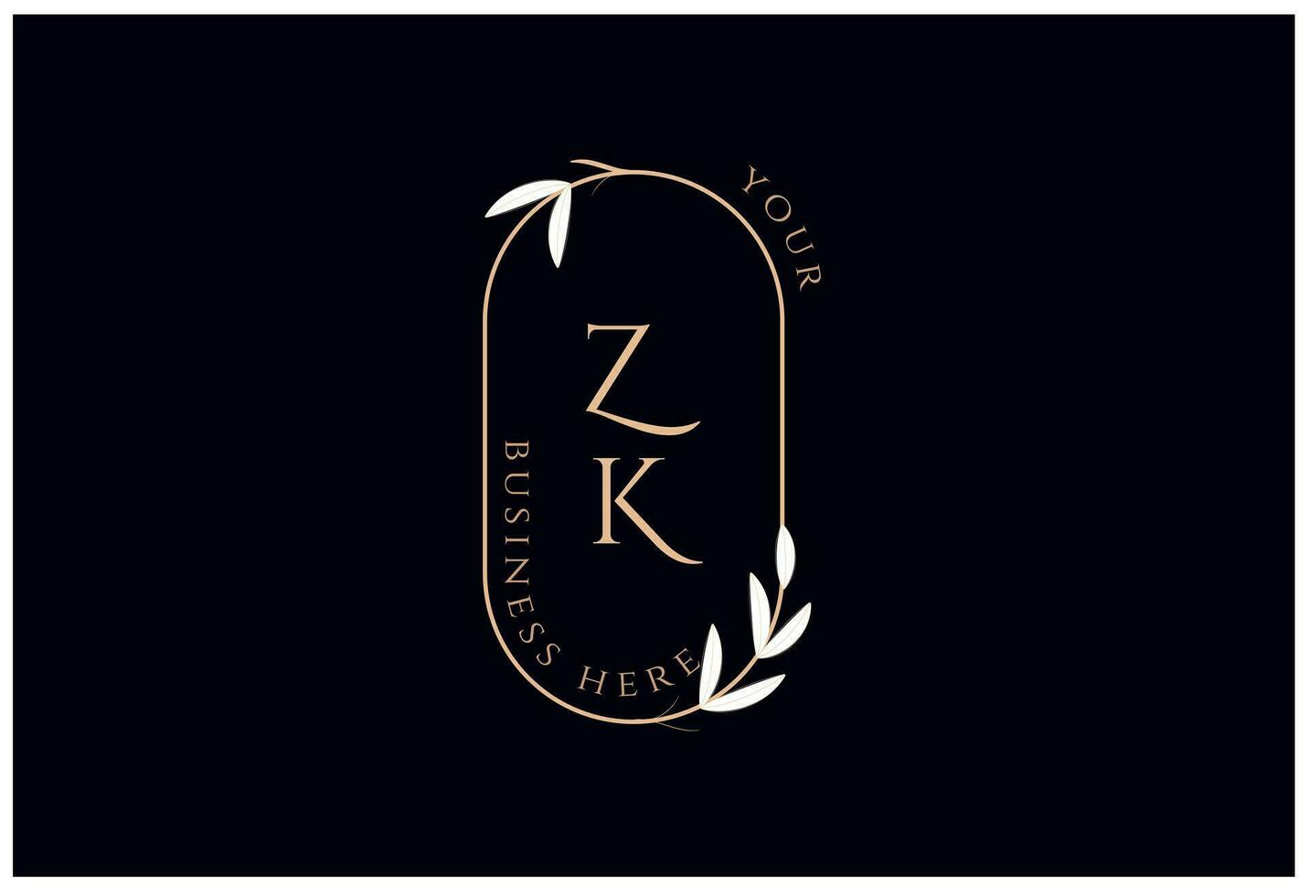 zk vector logo con Boda ceremonia para marca diseño