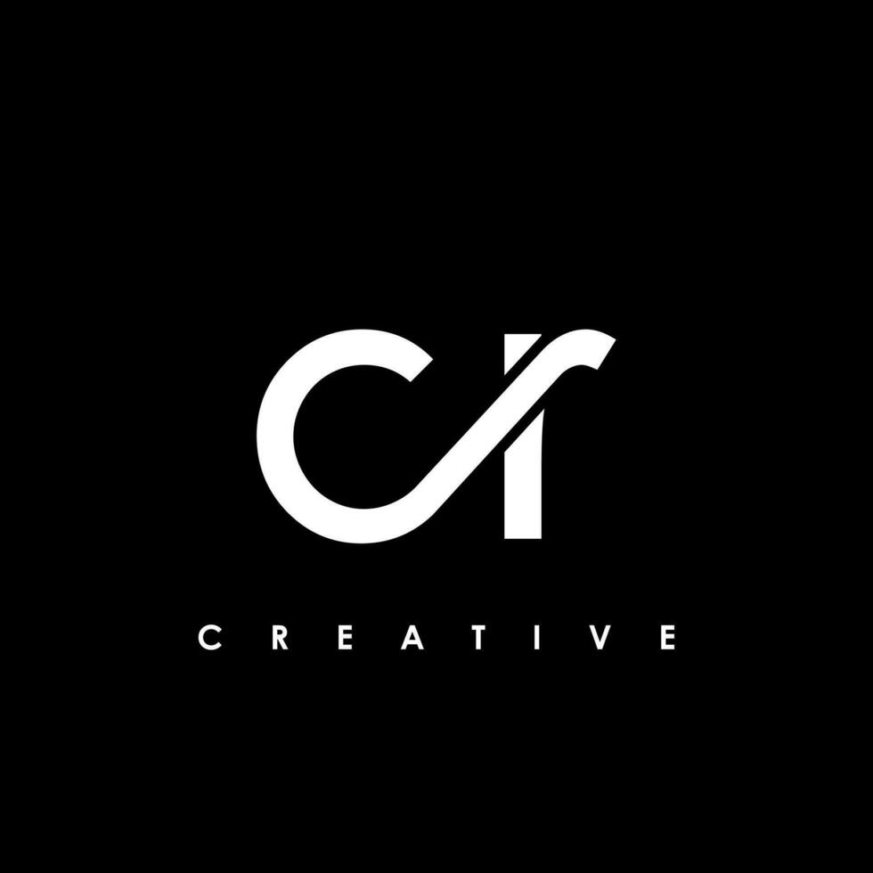 CR Letter Initial Logo Design Template Vector Illustration