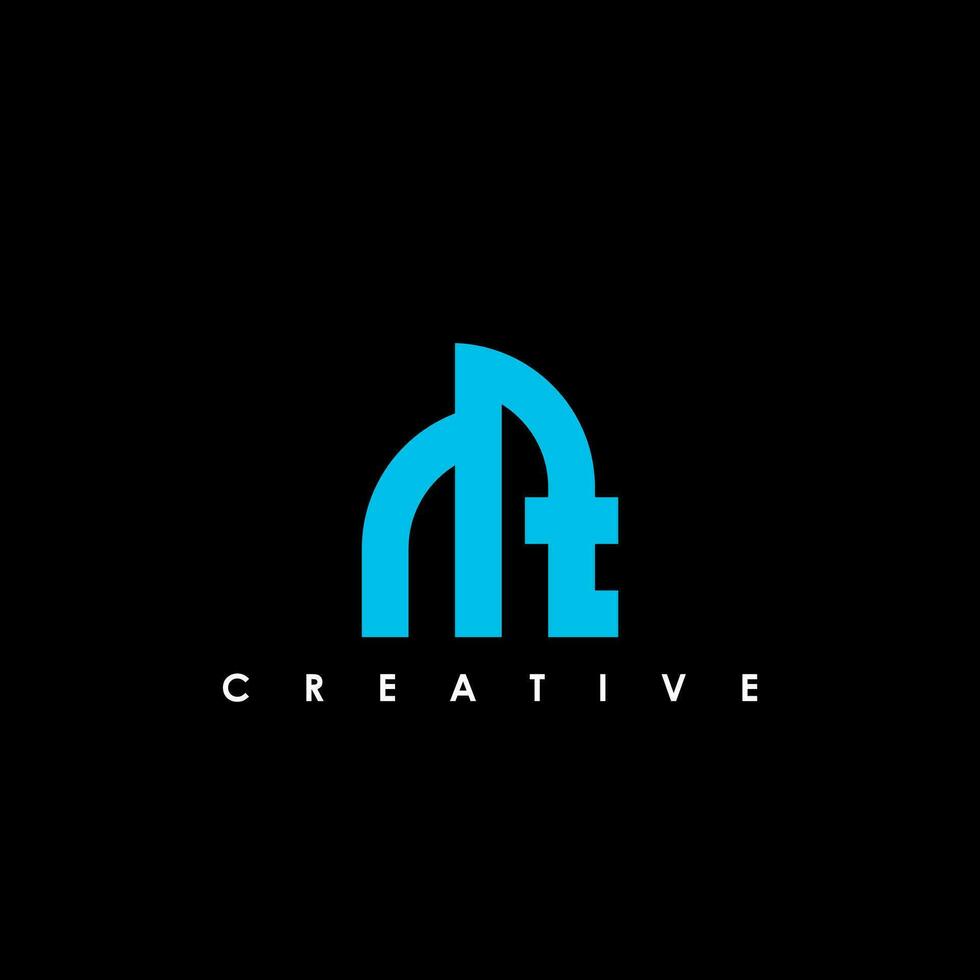 MT Letter Initial Logo Design Template Vector Illustration