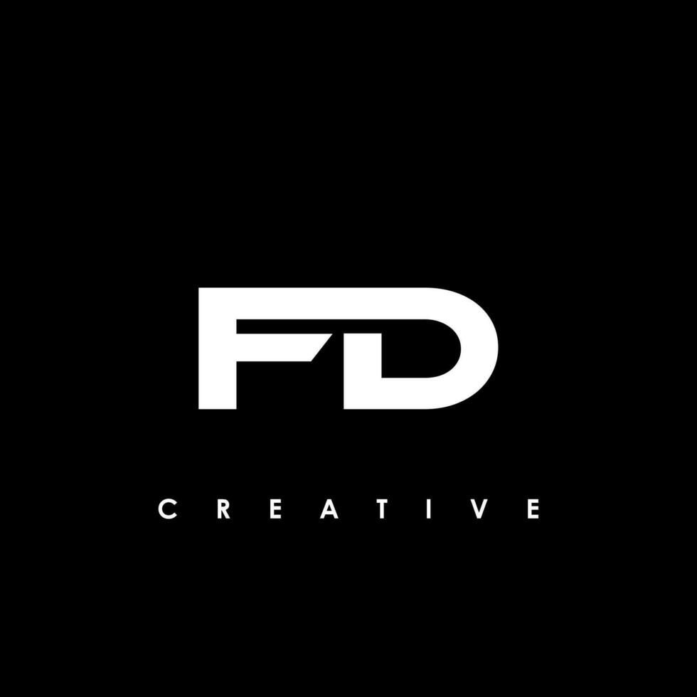 FD Letter Initial Logo Design Template Vector Illustration