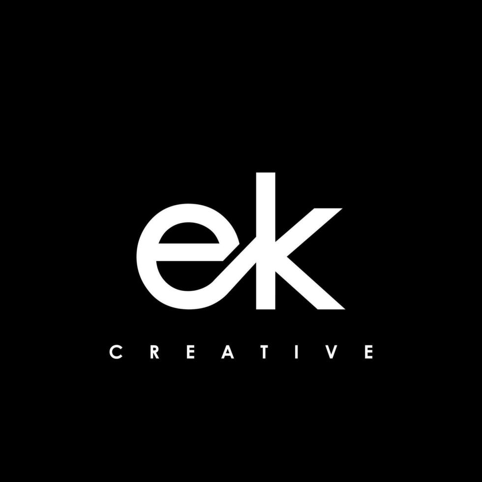 EK Letter Initial Logo Design Template Vector Illustration