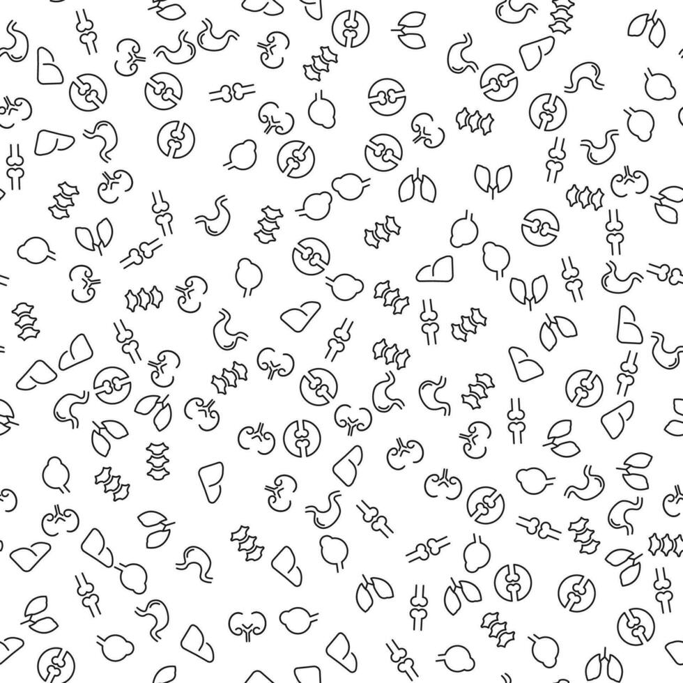 Internal Organs Seamless Pattern for printing, wrapping, design, sites, shops, apps vector