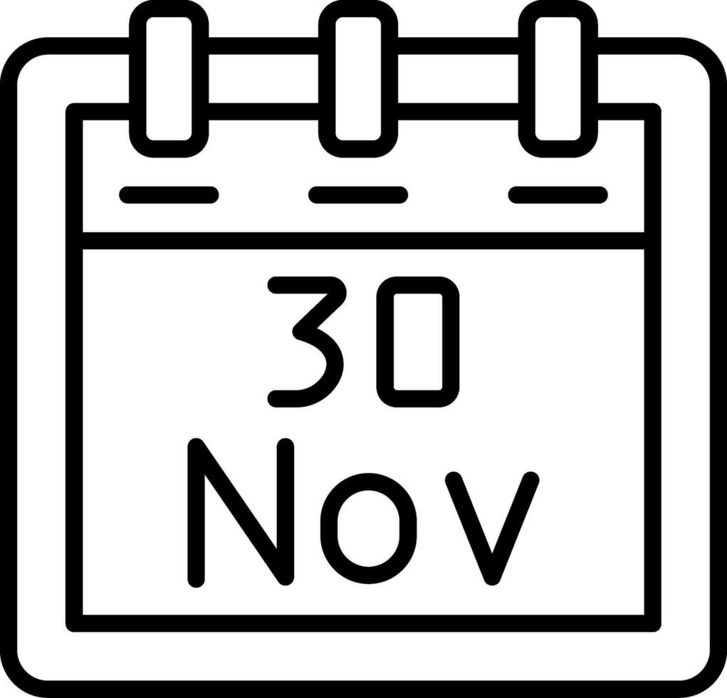 November 30 Vector Icon