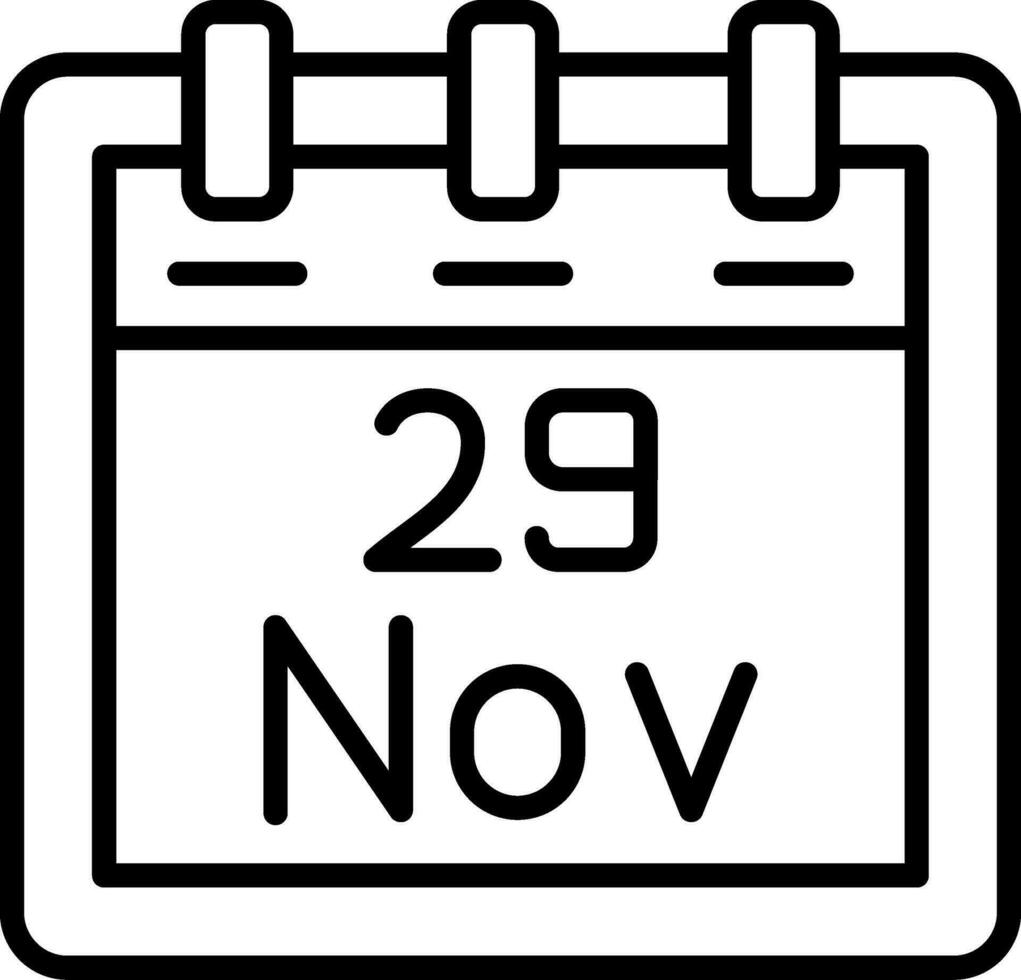 November 29 Vector Icon
