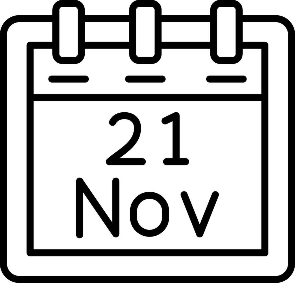 November 21 Vector Icon