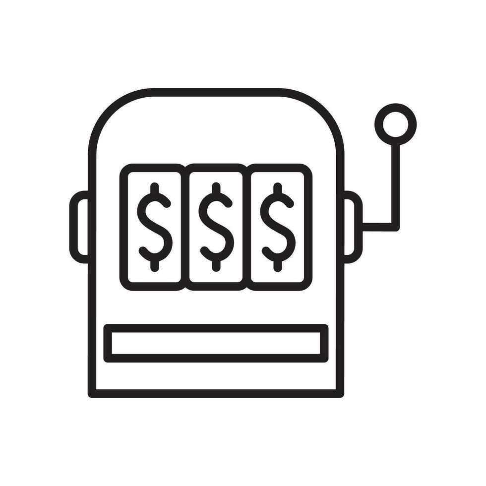 Slot Machine Icon Vector Design Symbol illustration