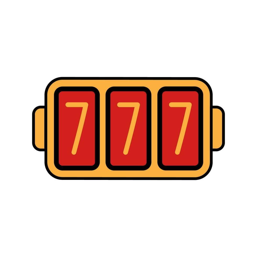 Slot Machine Icon Vector Design Symbol illustration