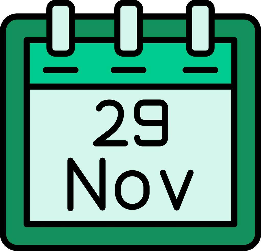 November 29 Vector Icon